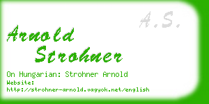 arnold strohner business card